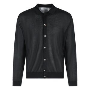 Seven Gauge Black Lyocell Shirt Men